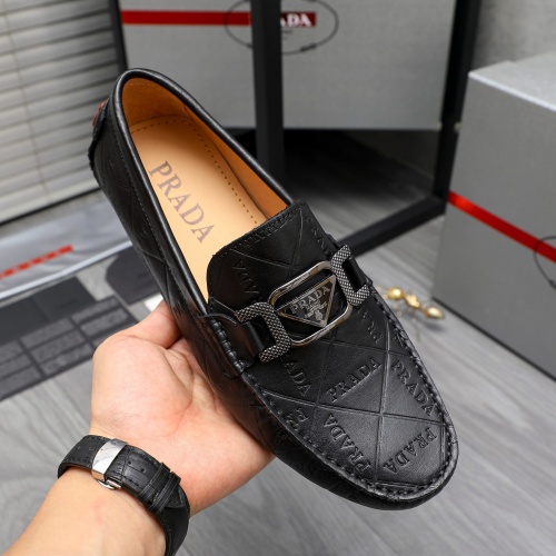 Replica Prada Leather Shoes For Men #1220988 $68.00 USD for Wholesale