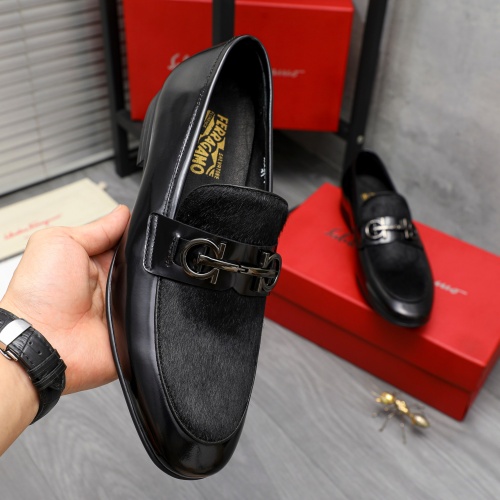 Replica Salvatore Ferragamo Leather Shoes For Men #1220996 $80.00 USD for Wholesale