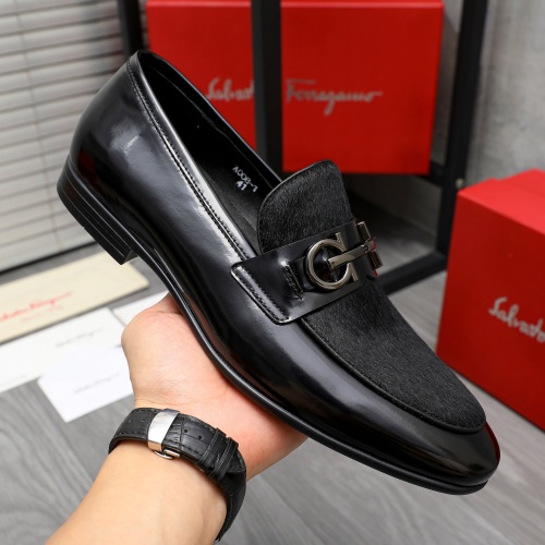 Replica Salvatore Ferragamo Leather Shoes For Men #1220996 $80.00 USD for Wholesale