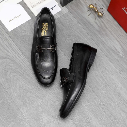 Replica Salvatore Ferragamo Leather Shoes For Men #1220997 $80.00 USD for Wholesale