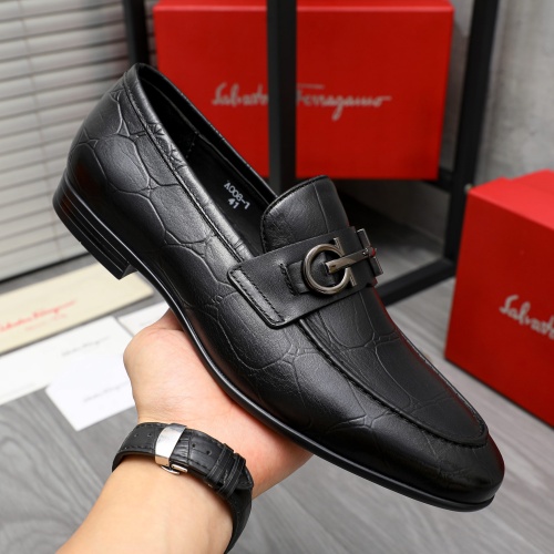 Replica Salvatore Ferragamo Leather Shoes For Men #1220997 $80.00 USD for Wholesale