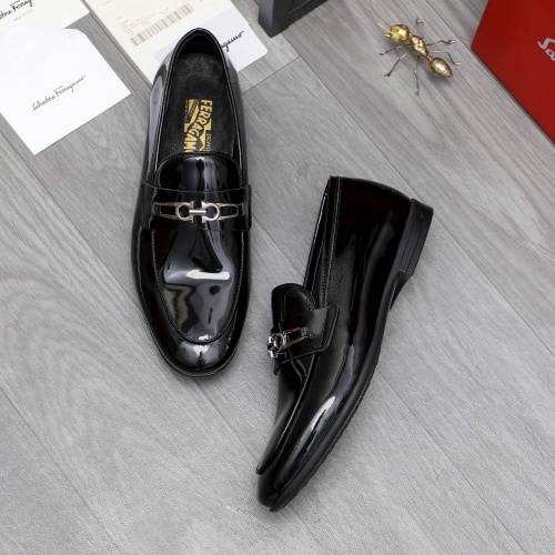 Replica Salvatore Ferragamo Leather Shoes For Men #1220998 $80.00 USD for Wholesale