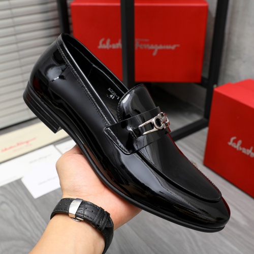 Replica Salvatore Ferragamo Leather Shoes For Men #1220998 $80.00 USD for Wholesale