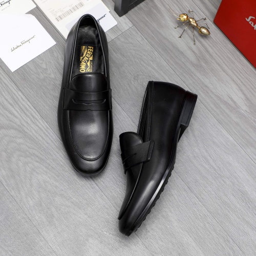 Replica Salvatore Ferragamo Leather Shoes For Men #1221000 $80.00 USD for Wholesale