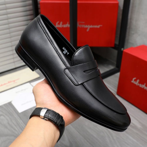 Replica Salvatore Ferragamo Leather Shoes For Men #1221000 $80.00 USD for Wholesale