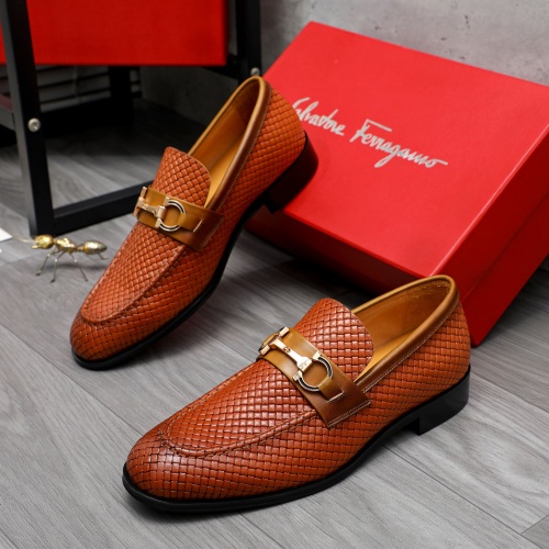 Salvatore Ferragamo Leather Shoes For Men #1221003 $82.00 USD, Wholesale Replica Salvatore Ferragamo Leather Shoes