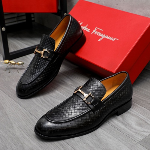 Salvatore Ferragamo Leather Shoes For Men #1221004 $82.00 USD, Wholesale Replica Salvatore Ferragamo Leather Shoes