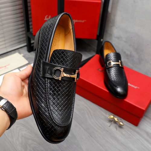 Replica Salvatore Ferragamo Leather Shoes For Men #1221004 $82.00 USD for Wholesale