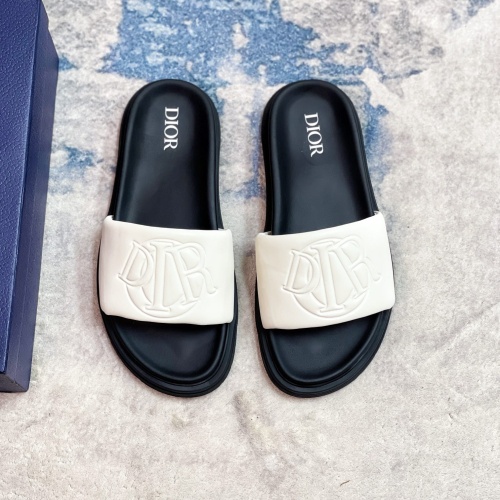 Replica Christian Dior Slippers For Men #1221155 $56.00 USD for Wholesale