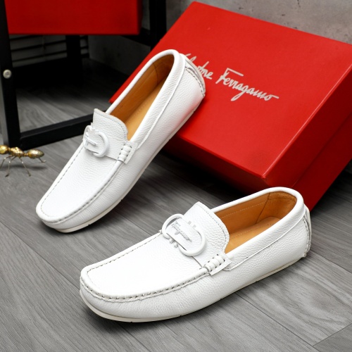 Salvatore Ferragamo Leather Shoes For Men #1221159 $82.00 USD, Wholesale Replica Salvatore Ferragamo Leather Shoes