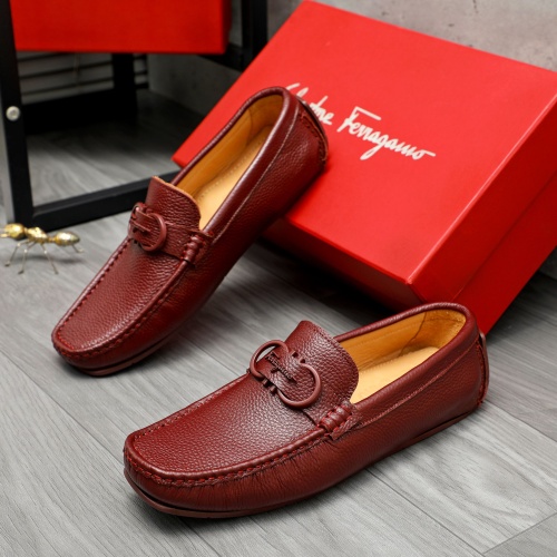 Salvatore Ferragamo Leather Shoes For Men #1221160 $82.00 USD, Wholesale Replica Salvatore Ferragamo Leather Shoes