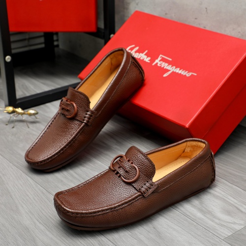 Salvatore Ferragamo Leather Shoes For Men #1221161 $82.00 USD, Wholesale Replica Salvatore Ferragamo Leather Shoes