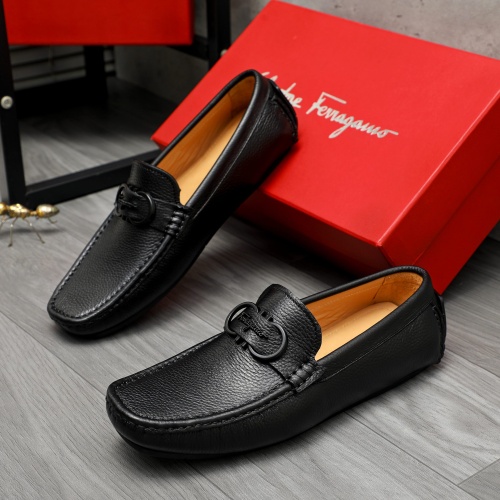 Salvatore Ferragamo Leather Shoes For Men #1221163 $82.00 USD, Wholesale Replica Salvatore Ferragamo Leather Shoes