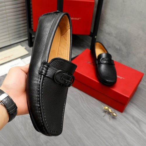 Replica Salvatore Ferragamo Leather Shoes For Men #1221163 $82.00 USD for Wholesale