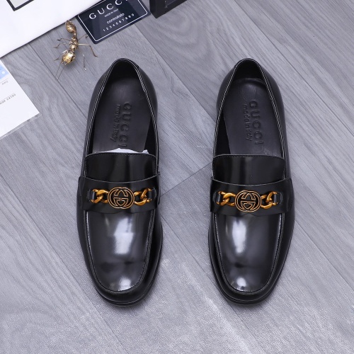 Replica Salvatore Ferragamo Leather Shoes For Men #1221168 $82.00 USD for Wholesale