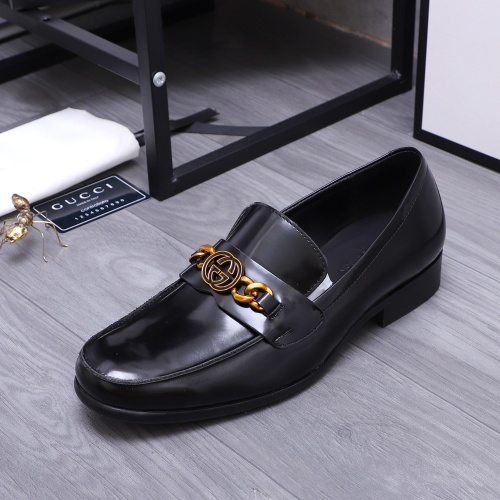 Replica Salvatore Ferragamo Leather Shoes For Men #1221168 $82.00 USD for Wholesale