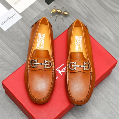 Salvatore Ferragamo Leather Shoes For Men #1221228 $76.00 USD, Wholesale Replica Salvatore Ferragamo Leather Shoes