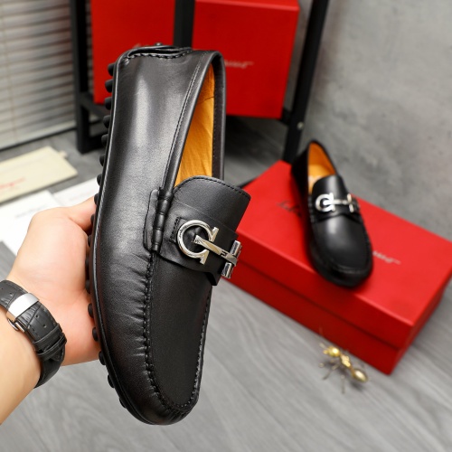 Replica Salvatore Ferragamo Leather Shoes For Men #1221230 $76.00 USD for Wholesale