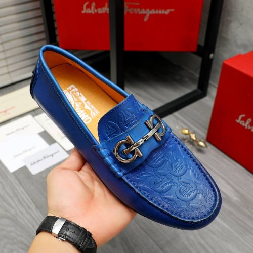 Replica Salvatore Ferragamo Leather Shoes For Men #1221232 $76.00 USD for Wholesale