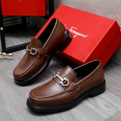 Salvatore Ferragamo Leather Shoes For Men #1221272 $92.00 USD, Wholesale Replica Salvatore Ferragamo Leather Shoes