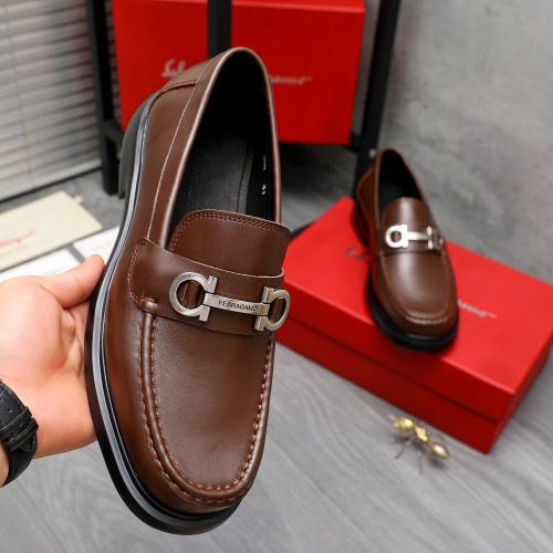 Replica Salvatore Ferragamo Leather Shoes For Men #1221272 $92.00 USD for Wholesale