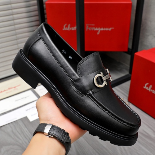 Replica Salvatore Ferragamo Leather Shoes For Men #1221273 $92.00 USD for Wholesale