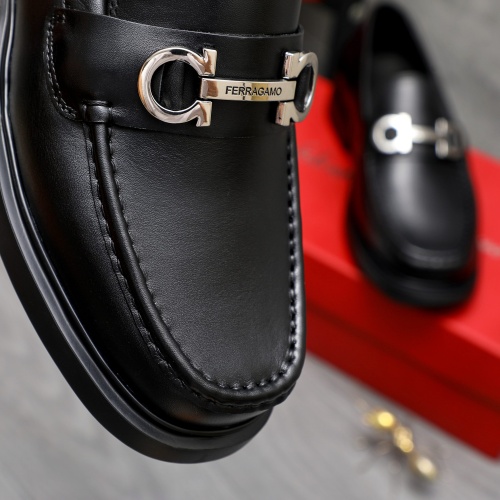 Replica Salvatore Ferragamo Leather Shoes For Men #1221273 $92.00 USD for Wholesale