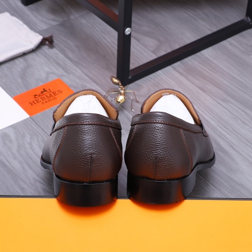 Replica Hermes Leather Shoes For Men #1221278 $80.00 USD for Wholesale