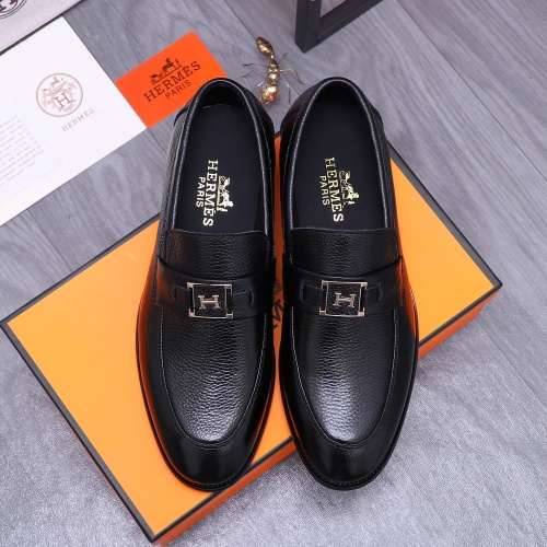 Replica Hermes Leather Shoes For Men #1221281 $80.00 USD for Wholesale