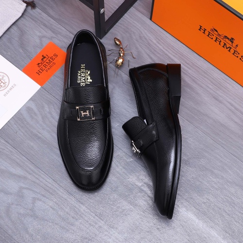 Replica Hermes Leather Shoes For Men #1221281 $80.00 USD for Wholesale