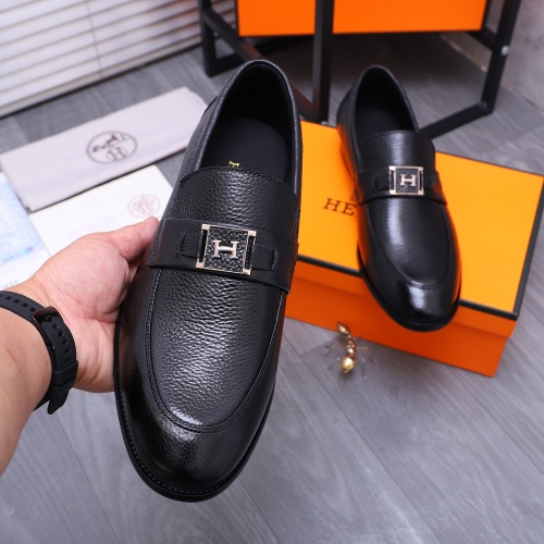 Replica Hermes Leather Shoes For Men #1221281 $80.00 USD for Wholesale