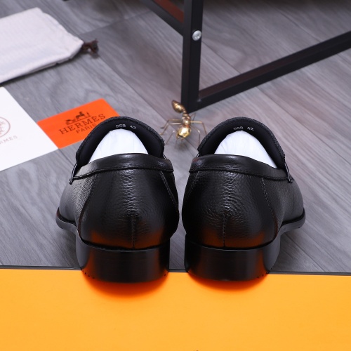 Replica Hermes Leather Shoes For Men #1221281 $80.00 USD for Wholesale