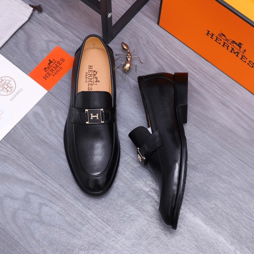 Replica Hermes Leather Shoes For Men #1221282 $80.00 USD for Wholesale