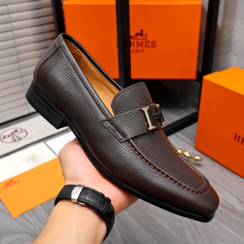 Replica Hermes Leather Shoes For Men #1221287 $82.00 USD for Wholesale