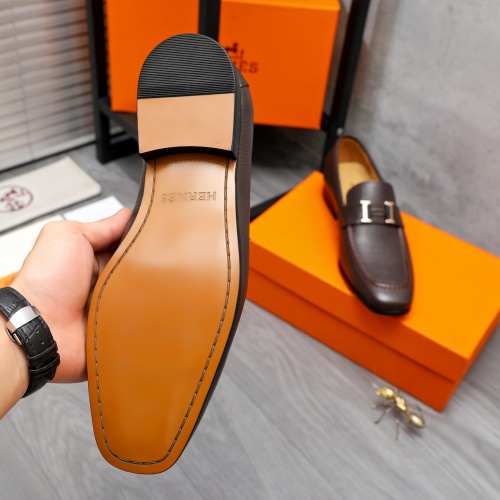 Replica Hermes Leather Shoes For Men #1221287 $82.00 USD for Wholesale