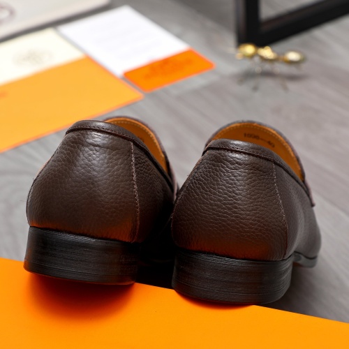 Replica Hermes Leather Shoes For Men #1221287 $82.00 USD for Wholesale