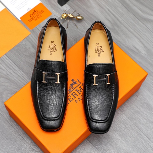 Replica Hermes Leather Shoes For Men #1221288 $82.00 USD for Wholesale