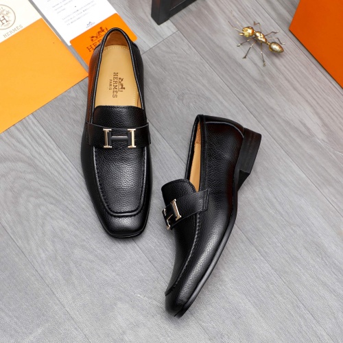 Replica Hermes Leather Shoes For Men #1221288 $82.00 USD for Wholesale