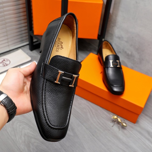 Replica Hermes Leather Shoes For Men #1221288 $82.00 USD for Wholesale