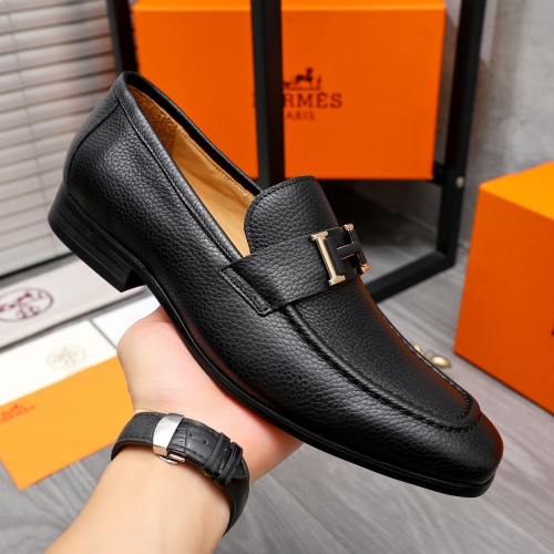 Replica Hermes Leather Shoes For Men #1221288 $82.00 USD for Wholesale