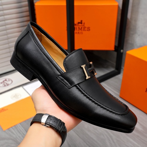 Replica Hermes Leather Shoes For Men #1221291 $82.00 USD for Wholesale