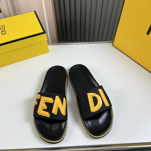 Fendi Slippers For Men #1221353 $45.00 USD, Wholesale Replica Fendi Slippers