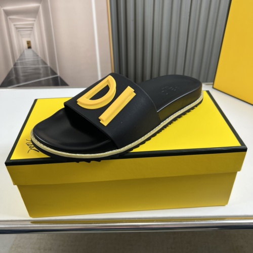 Replica Fendi Slippers For Men #1221353 $45.00 USD for Wholesale