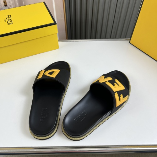 Replica Fendi Slippers For Men #1221353 $45.00 USD for Wholesale