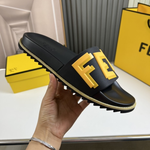 Replica Fendi Slippers For Men #1221353 $45.00 USD for Wholesale