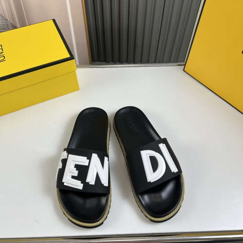 Fendi Slippers For Men #1221356 $45.00 USD, Wholesale Replica Fendi Slippers