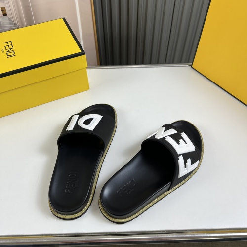 Replica Fendi Slippers For Men #1221356 $45.00 USD for Wholesale