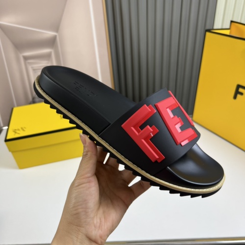 Replica Fendi Slippers For Men #1221359 $45.00 USD for Wholesale