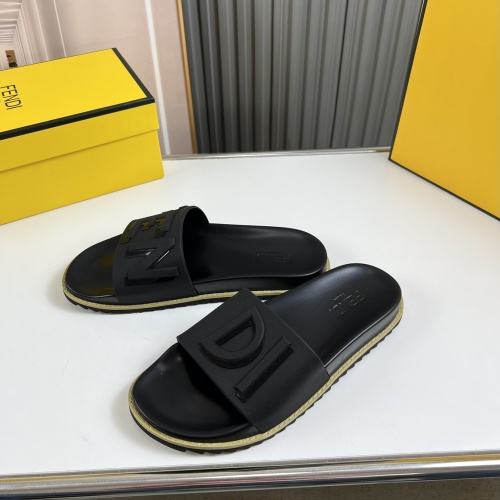 Replica Fendi Slippers For Men #1221362 $45.00 USD for Wholesale