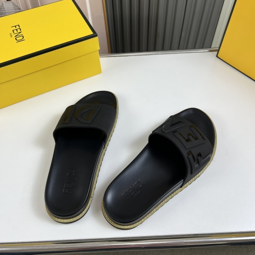 Replica Fendi Slippers For Men #1221362 $45.00 USD for Wholesale